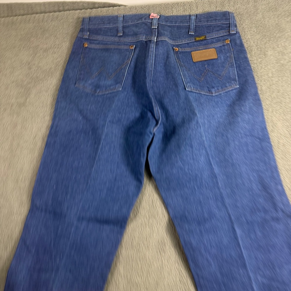Wrangler 13MWZ Cowboy Cut Original Fit Jeans Indigo Blue 35x32 Mens Denim